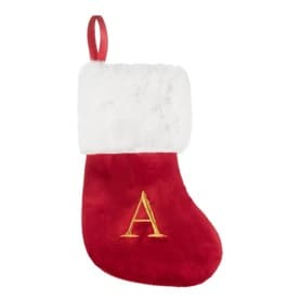 Letter A Hanging Stocking Tree Decoration