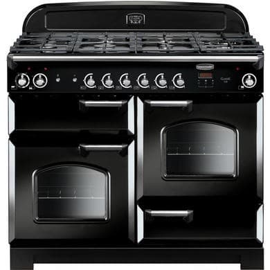 Refurbished Rangemaster Classic 110cm Dual Fuel Range Cooker - Black