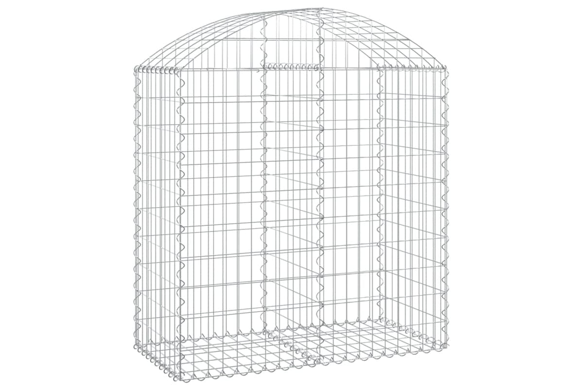 vidaXL 153435 Arched Gabion Basket 100x50x100/120cm Galvanised Iron