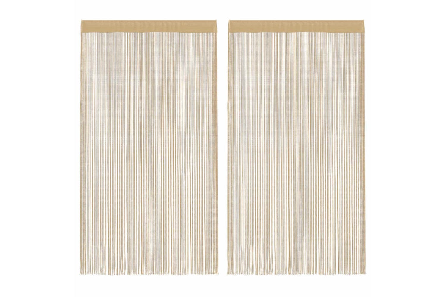 vidaXL 132404 String Curtains 2 Pcs 100x250cm Beige