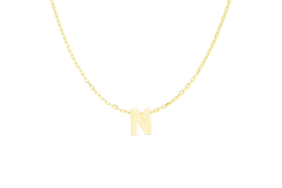 Luxenter Sterling Silver Gold Letter Necklace – Fashion Jewellery From Luxenter