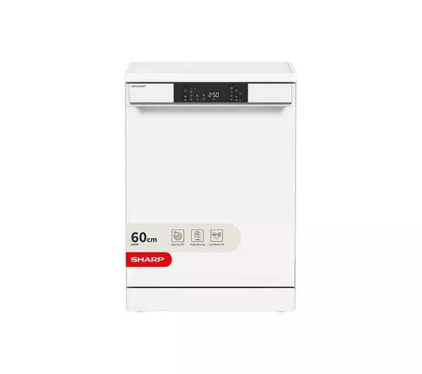 SHARP QW-NA1FF45D6W-EN Full-size Dishwasher - White