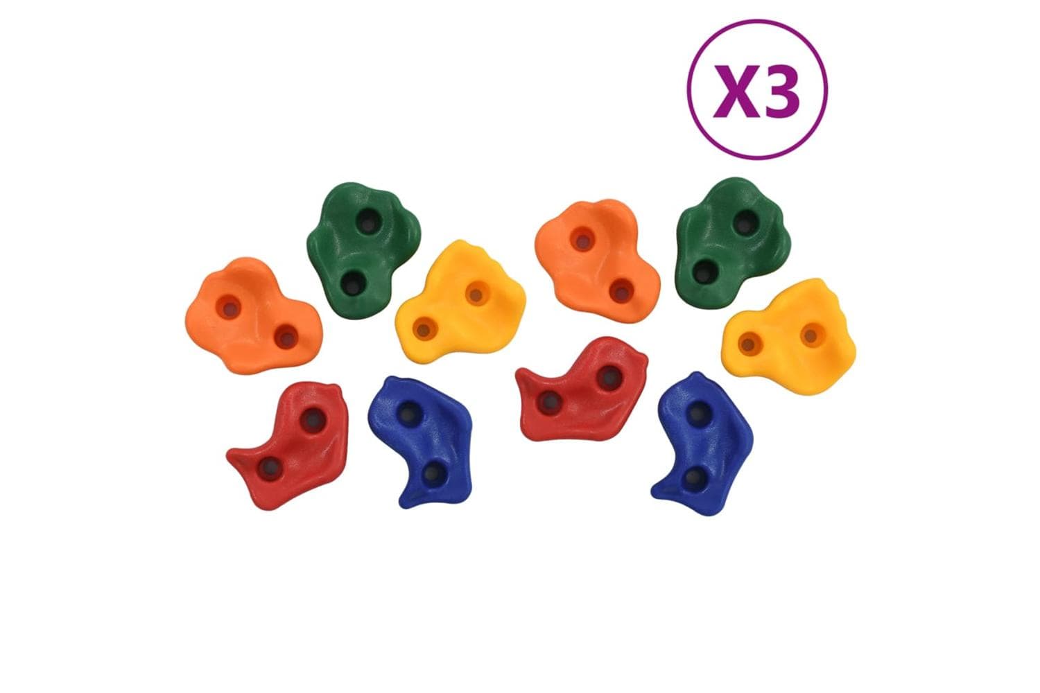 Vidaxl 3094304 Climbing Stones 30 Pcs Pe Multicolour