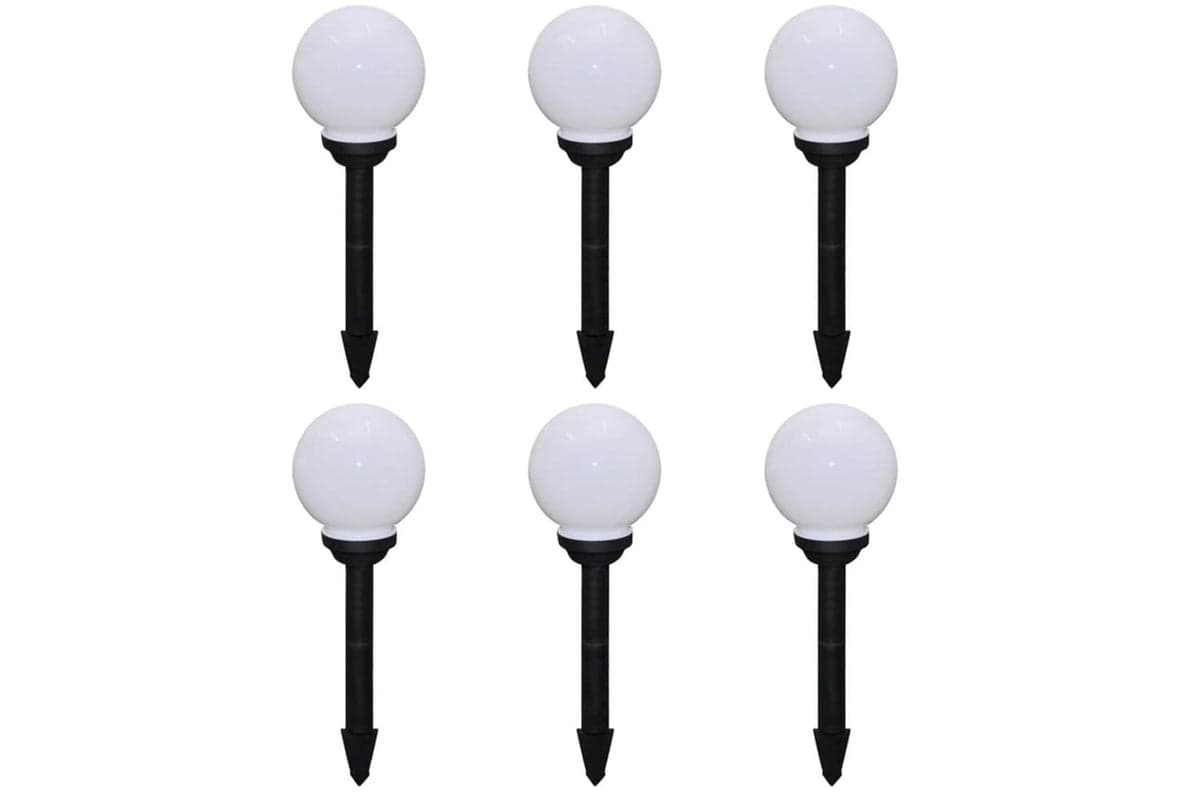 vidaXL 277115 Outdoor Pathway Lamps 6 Pcs Led 20cm With Ground Spike