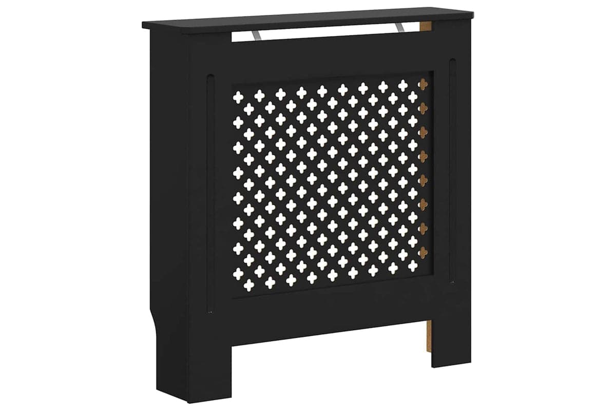 vidaXL Mdf Radiator Cover Black 78cm