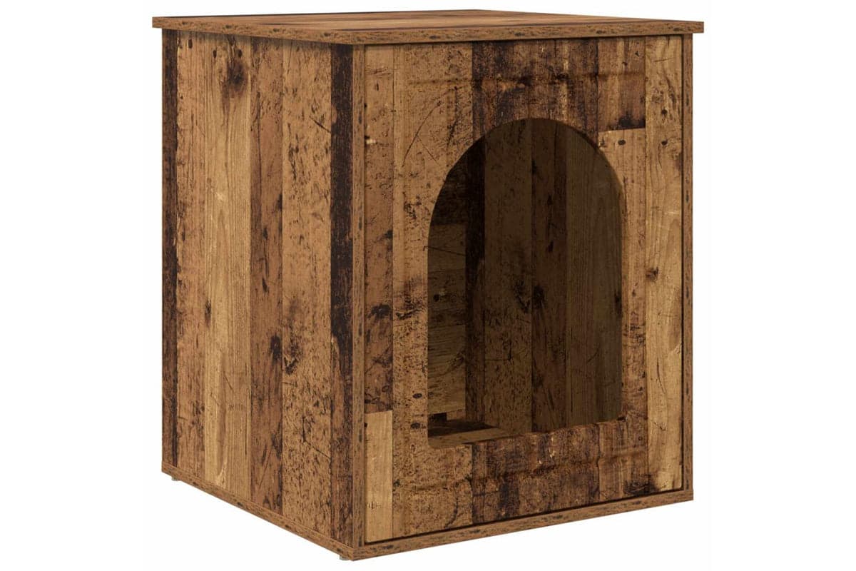 Vidaxl Cat House Old Wood 53 X 52 X 62 Cm Engineered Wood