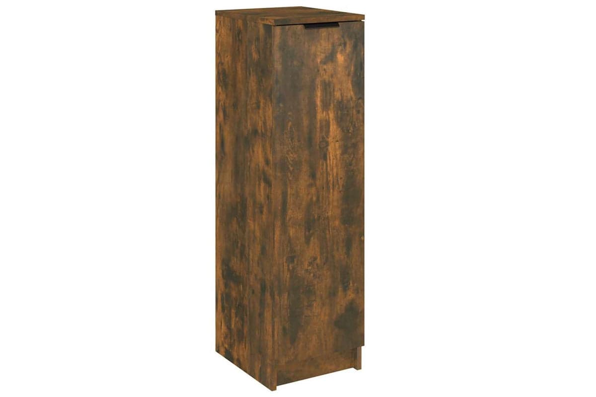 Vidaxl Shoe Cabinet Smoked Oak 30x35x100 Cm Engineered Wood