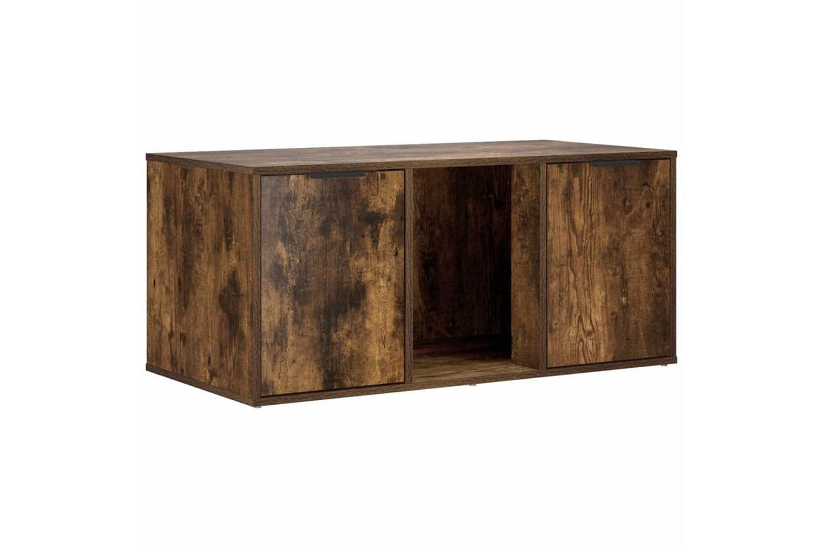 Vidaxl Cat Crate Furniture Smoked Oak 100 X 49 X 45 Cm Engineered Wood