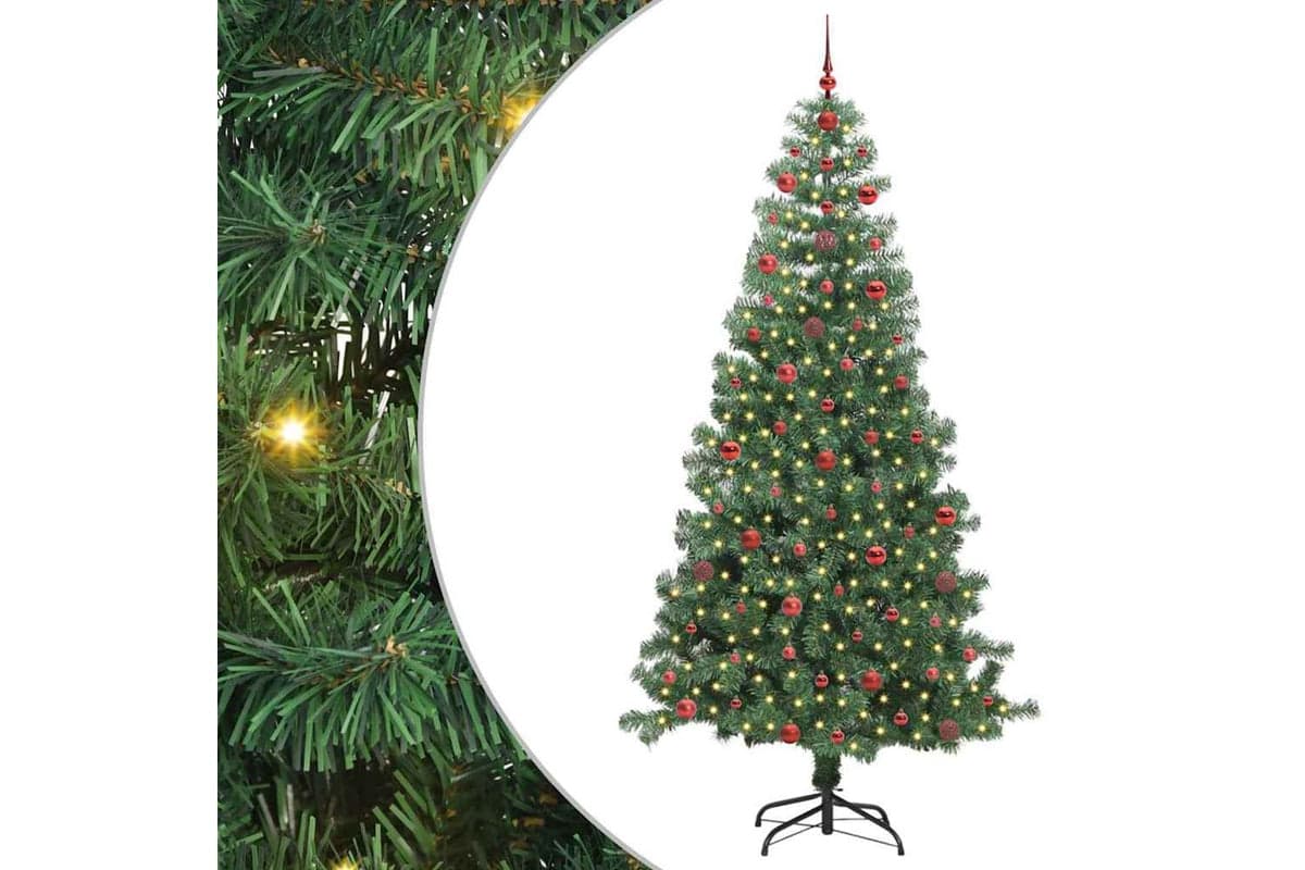 Vidaxl Christmas Tree With 300 Leds With Stand Green 240 Cm Pvc