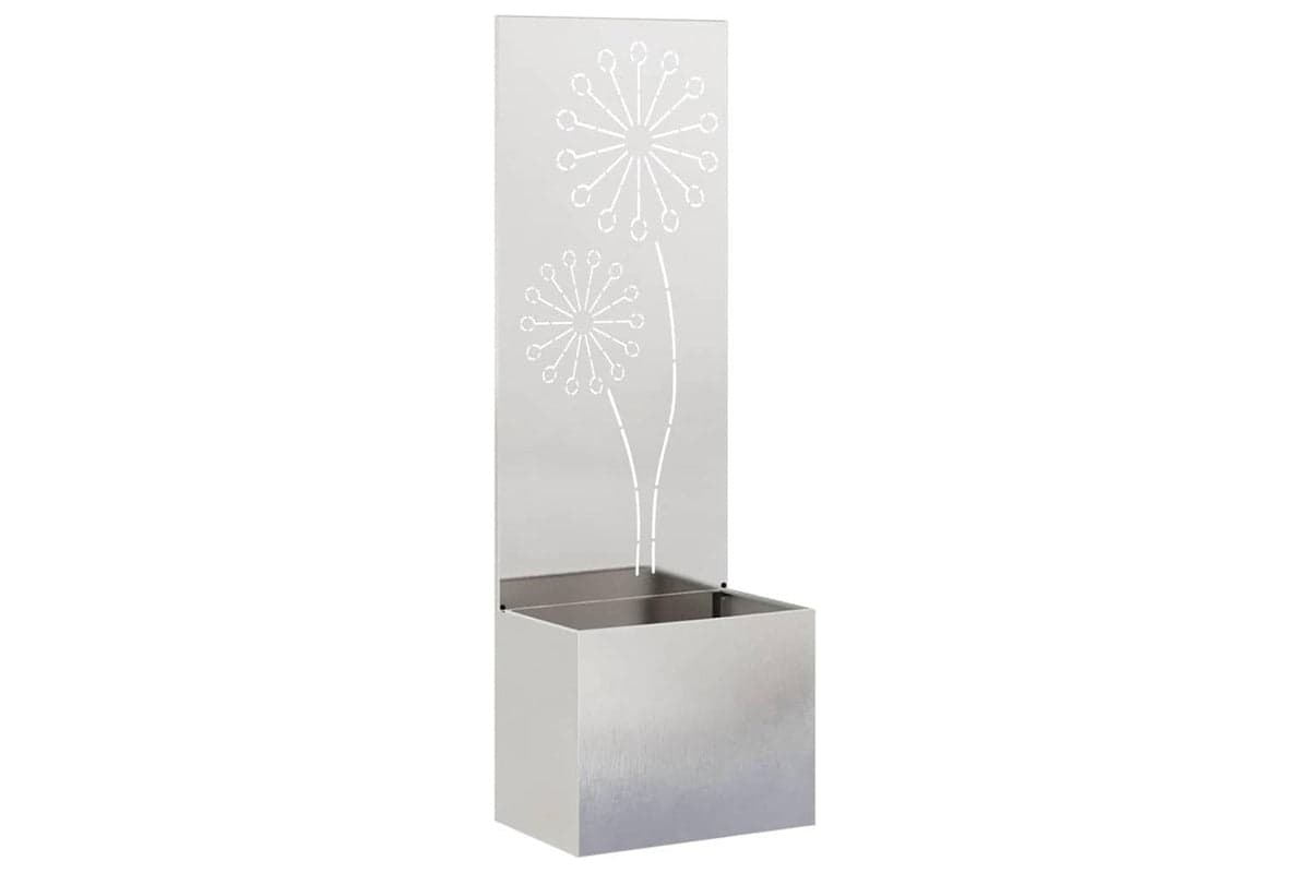 Garden Privacy Screen Sliver 50 X 140 Cm Stainless Steel