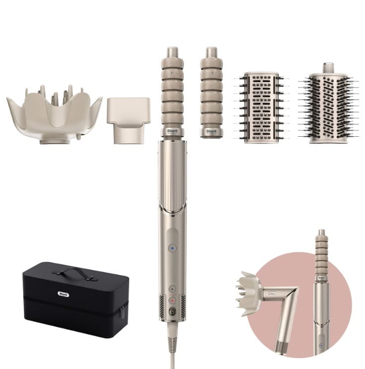 SHARK 5-IN-1 AIR STYLER & HAIR DRYER FOR STRAIGHT & WAVY HAIR - STONE