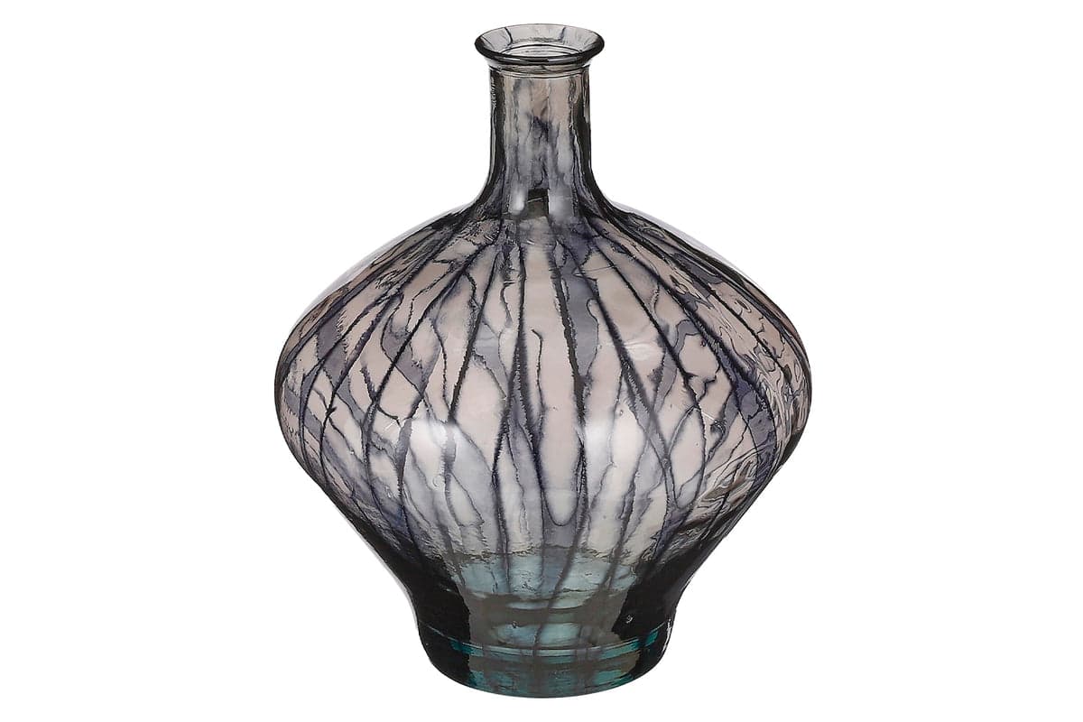 Palermo Recycled Glass Vasa | Black | 46 cm