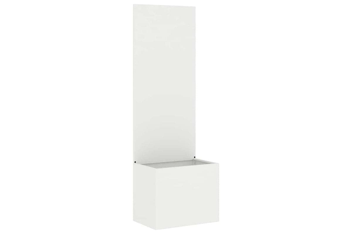 Garden Privacy Screen White 50 X 140 Cm Cold-rolled Steel