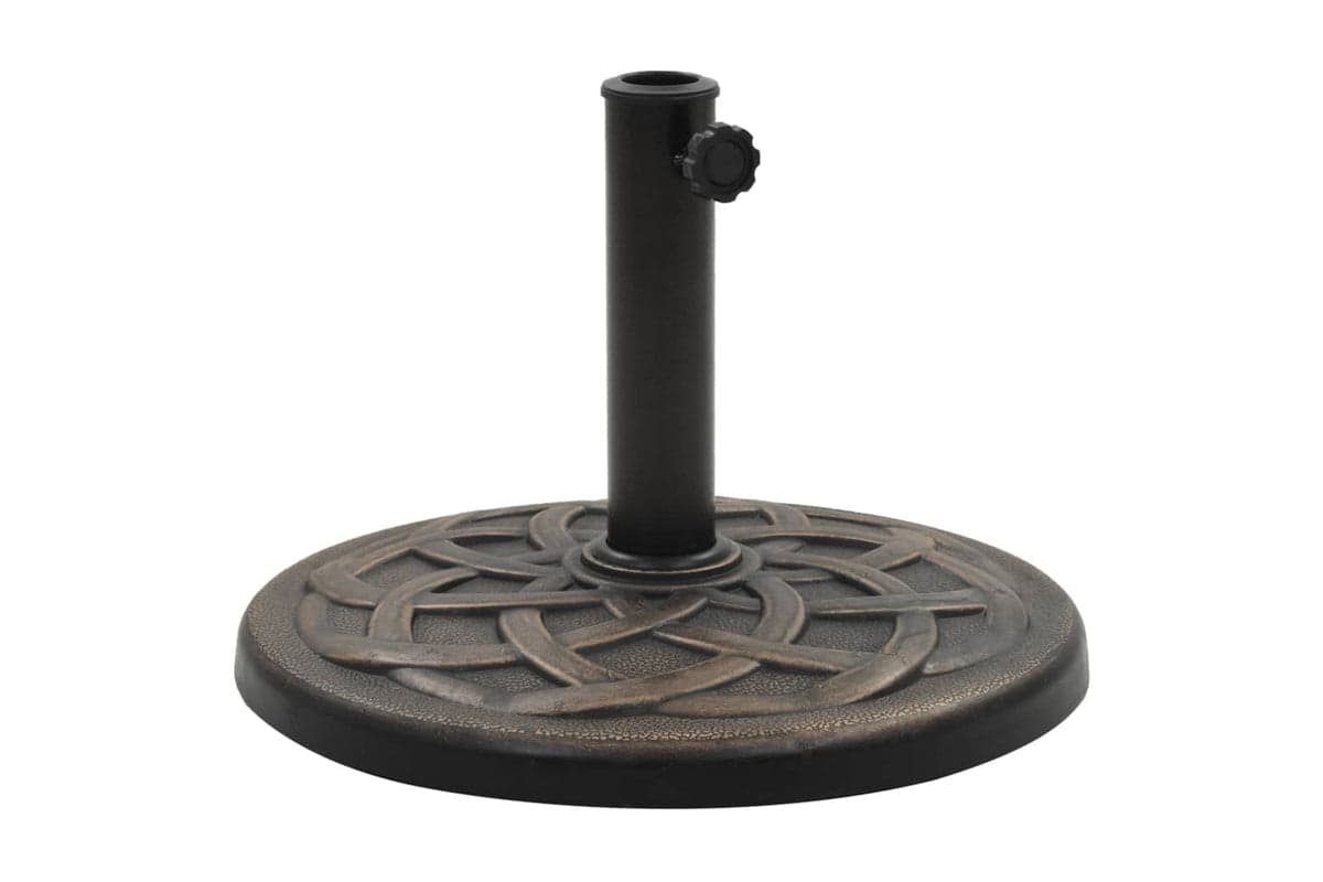 Vidaxl 45202 Parasol Base Round Polyresin 19 Kg Bronze