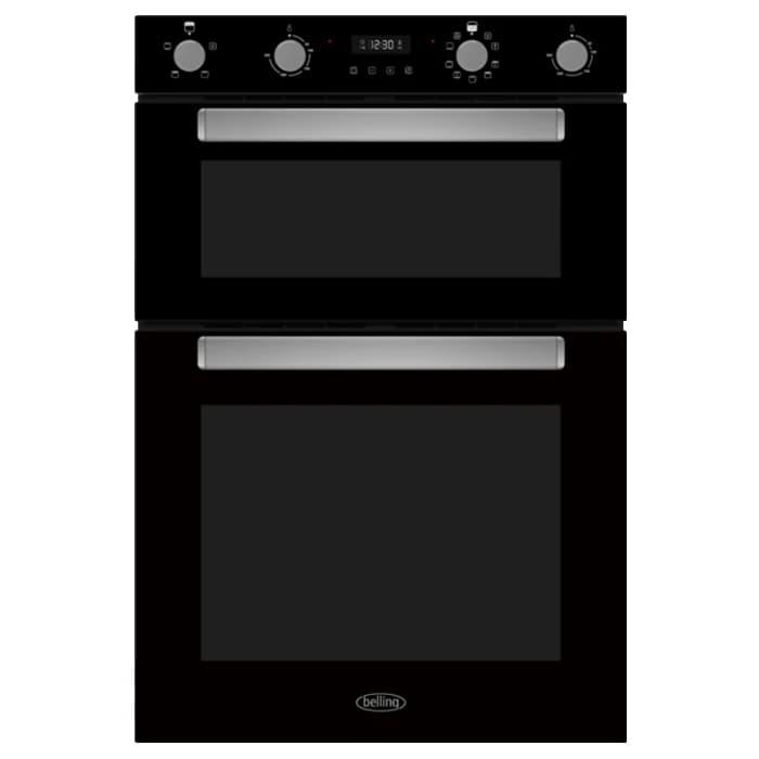 Belling 110L Built-In Double Oven - Black | BI904MFBK