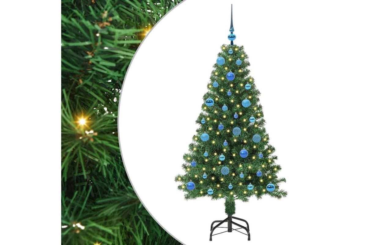 Vidaxl Artificial Christmas Tree With 150 Leds With Stand Green 150 Cm