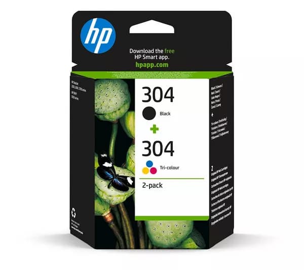 HP Combo Original 304 Tri-colour & Black Ink Cartridges - Twin Pack