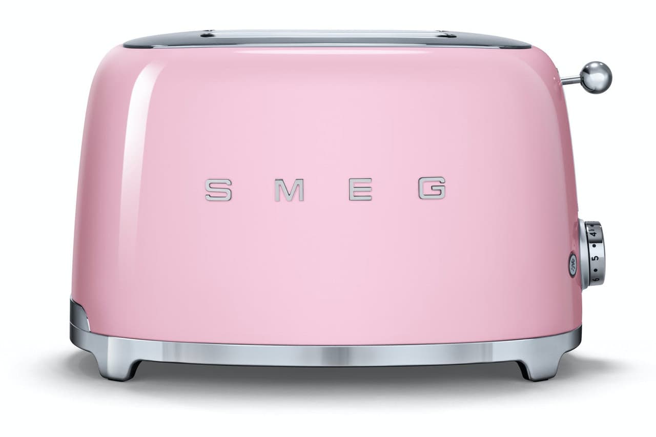 Smeg TSF01PKUK 50's Retro Style Aesthetic 2 Slice Toaster – Pink