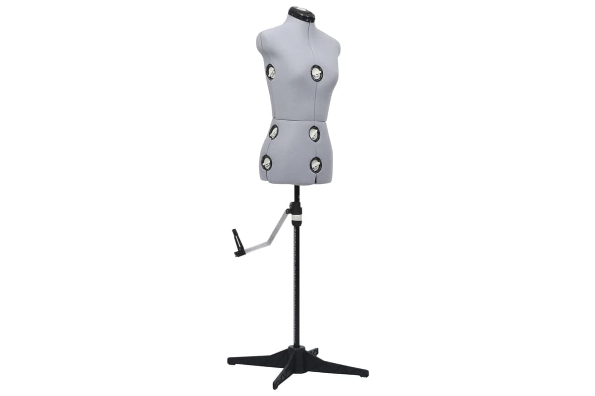 Vidaxl 288483 Adjustable Dress Form Female Grey S Size 33-40