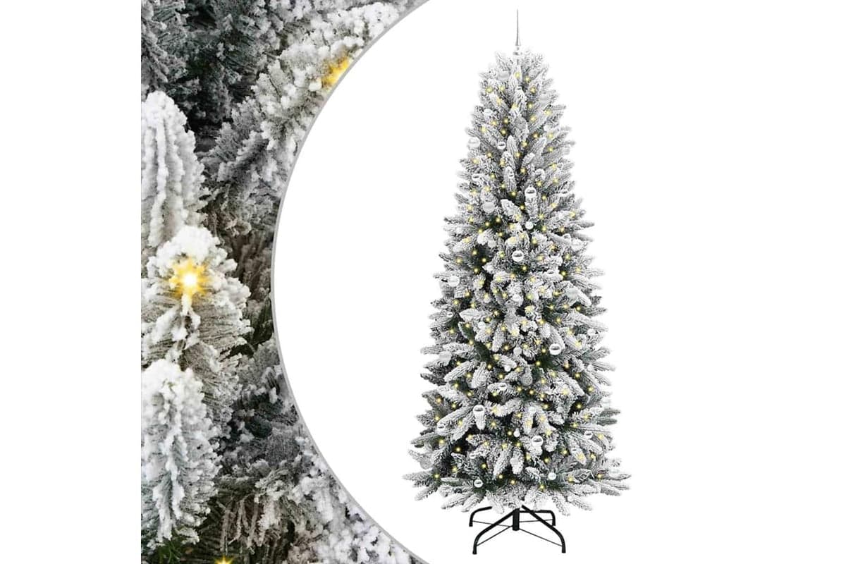 Vidaxl Artificial Christmas Tree With 300 Leds White 93 X 93 X 240 Cm