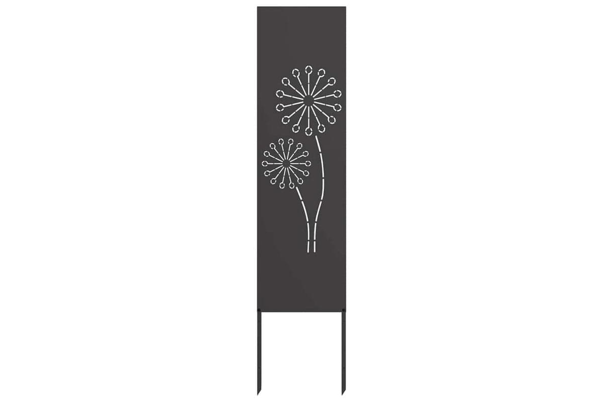 Garden Privacy Screen Black 32 X140cm Cold-rolled Steel