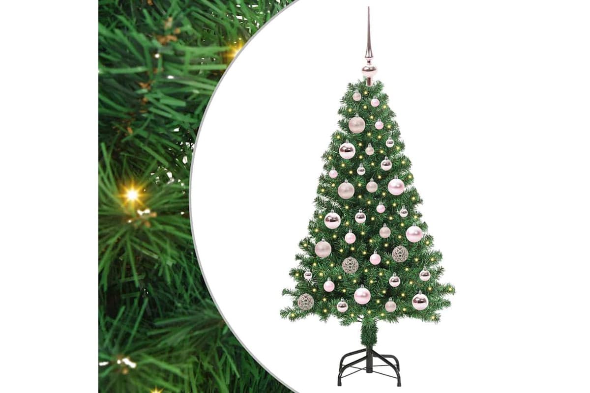 Vidaxl Artificial Christmas Tree With 150 Leds With Stand Green 120 Cm