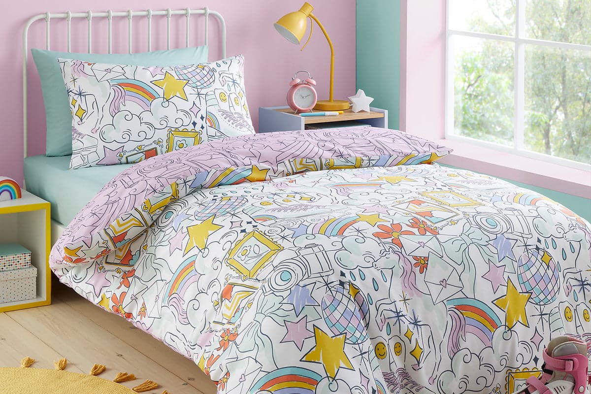Bedlam | Doodle Hobby Duvet Cover Set | Multicolour | Single