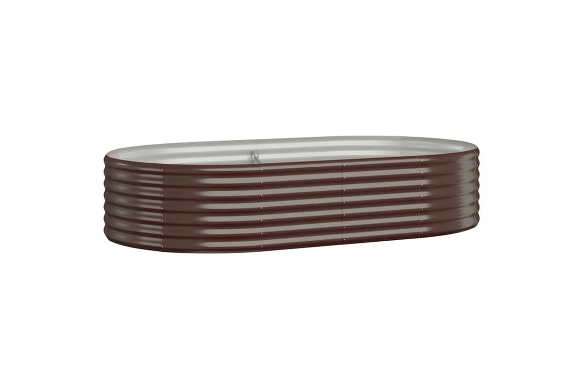 vidaXL 318990 Garden Raised Bed Powder-coated Steel 175x100x36cm Brown