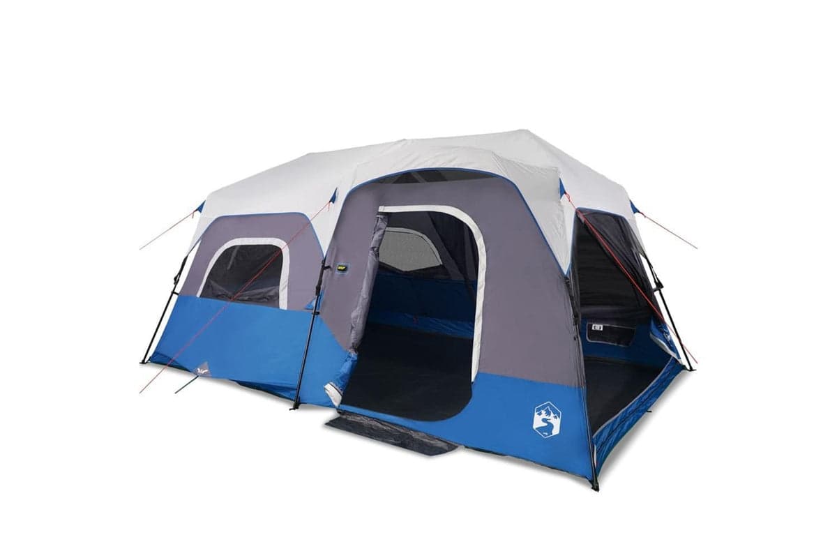 Vidaxl Family Tent With Led 9-person Light Blue Quick Release