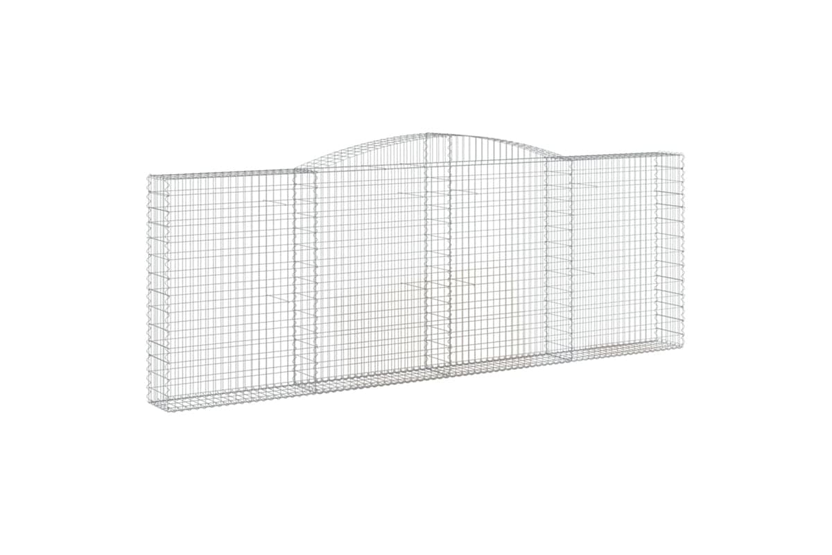 vidaXL 153527 Arched Gabion Basket 400x30x140/160cm Galvanised Iron