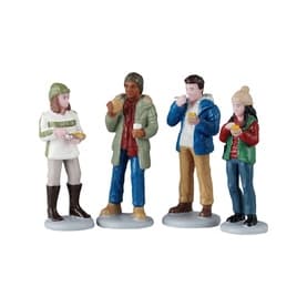 Food Truck Patrons Figurines Set of Four