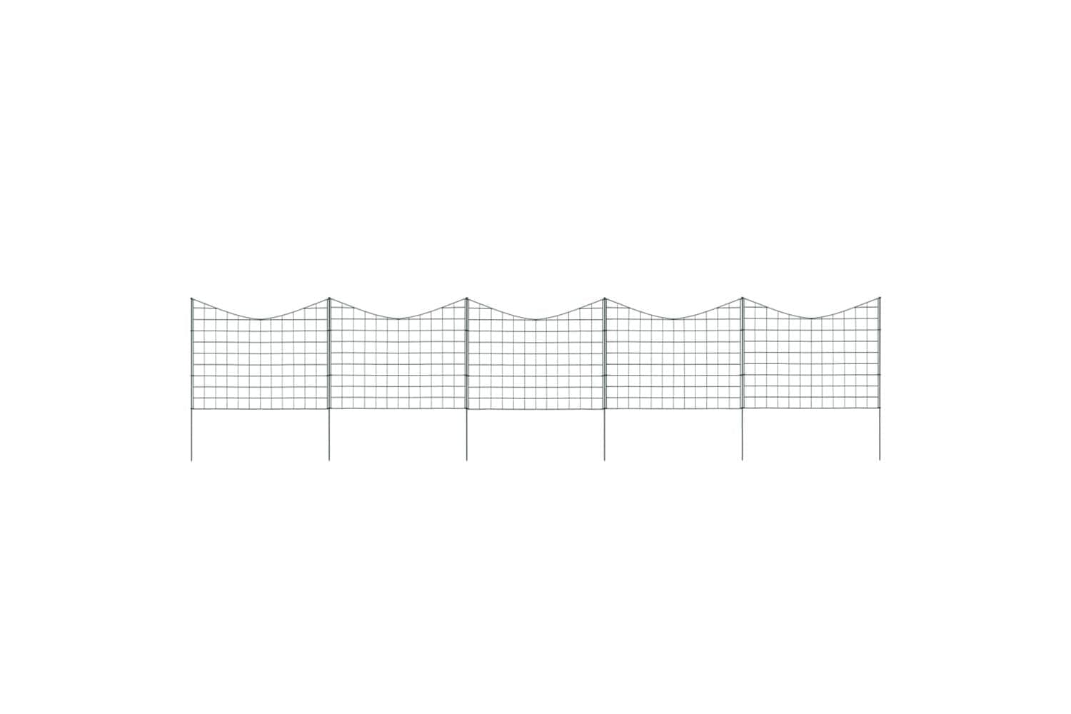 vidaXL 146104 Lower Arch Pond Fence Set 77.5x64cm Green