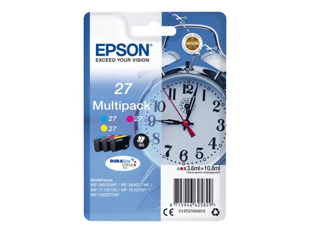 EPSON - 27 Multi-Pack - 3-pack - yellow, cyan, magenta - original - ink cartridge