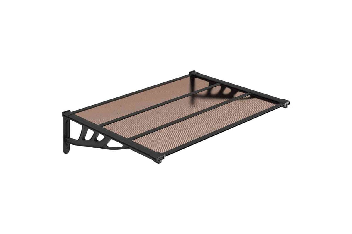 Vidaxl Door Canopy Black 122x90 Cm Polycarbonate