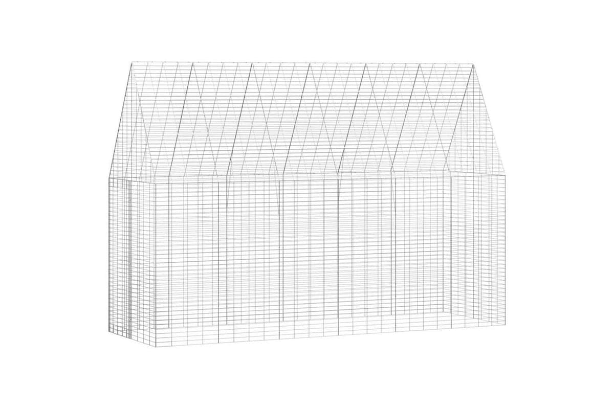 Vidaxl Rabbit Cage Silver 300 X 100 X 210 Cm Galvanised Steel
