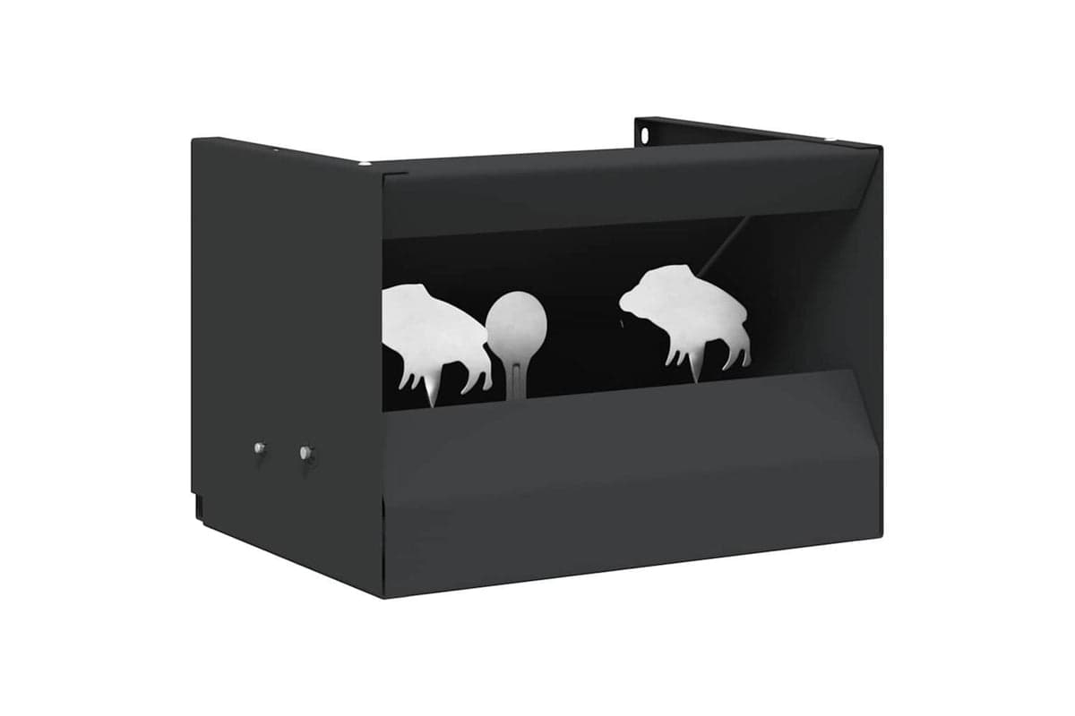 Vidaxl Bullet Trap Box Black 29 X 22 X 20 Cm Steel