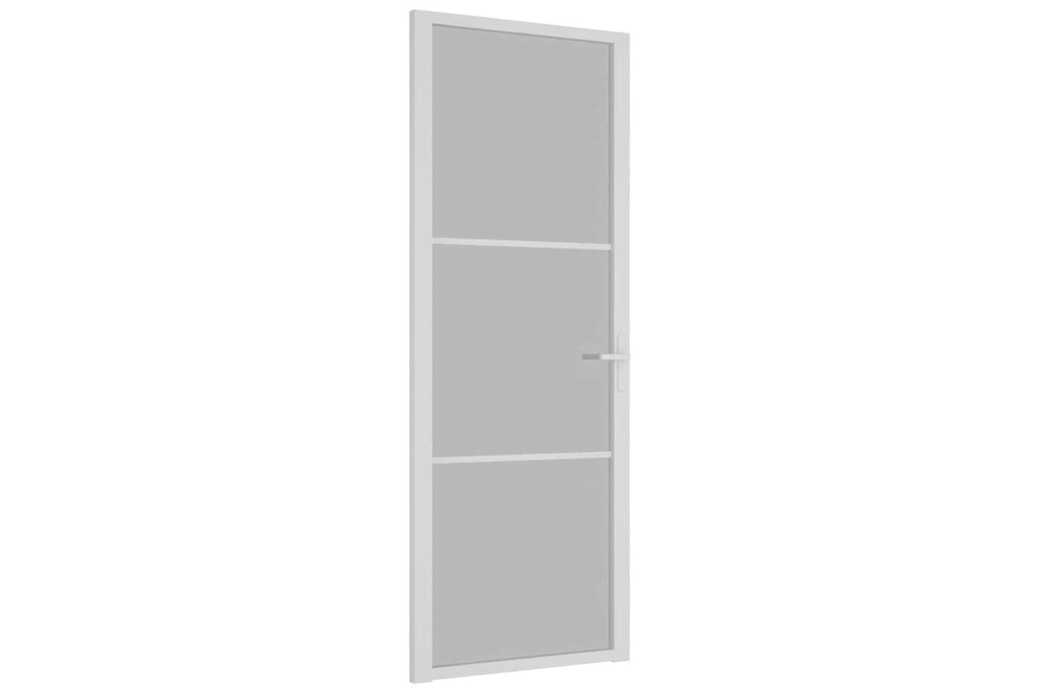 vidaXL 350576 Interior Door 76x201.5cm White Matt Glass And Aluminium