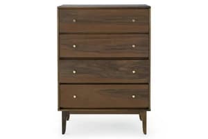 Samuel Chest Of Drawer | 4 Drawer | Walnut Effect