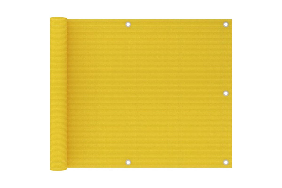 vidaXL 310995 Balcony Screen Yellow 75x600cm Hdpe