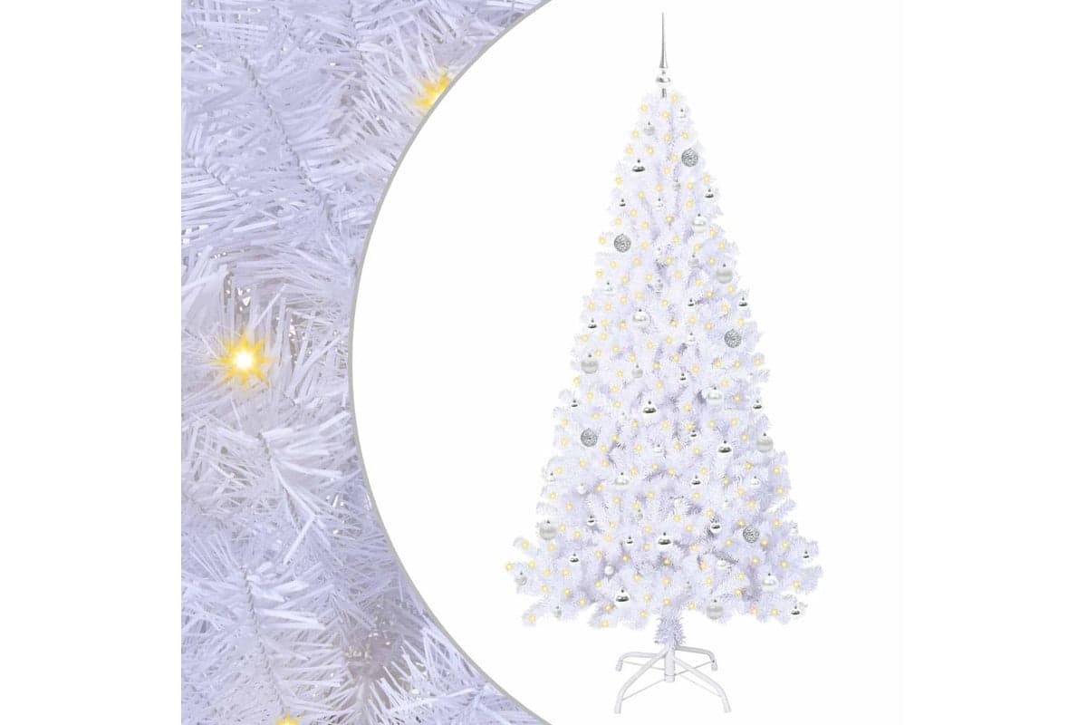 Vidaxl Artificial Christmas Tree With Stand White 210 Cm Pvc And Steel