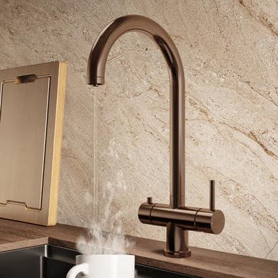 Pronto 3 in 1 Instant Boiling Hot Kitchen Mixer Square Tap