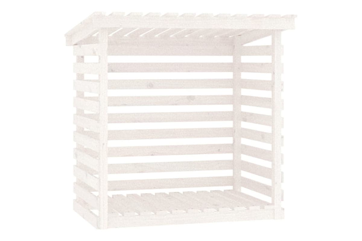vidaXL 822223 Firewood Rack White 108x73x108cm Solid Wood Pine