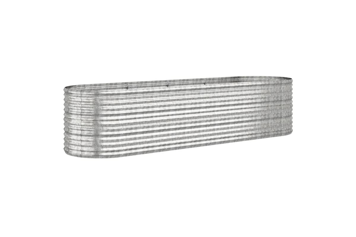 vidaXL 318962 Garden Raised Bed Powder-coated Steel 296x80x68cm Silver