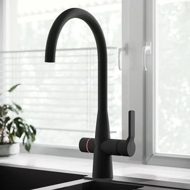 Matt Black 4 in 1 Instant Boiling Hot Kitchen Sensor Tap with 2.4L Boiler and Filter - Pronto Wallace