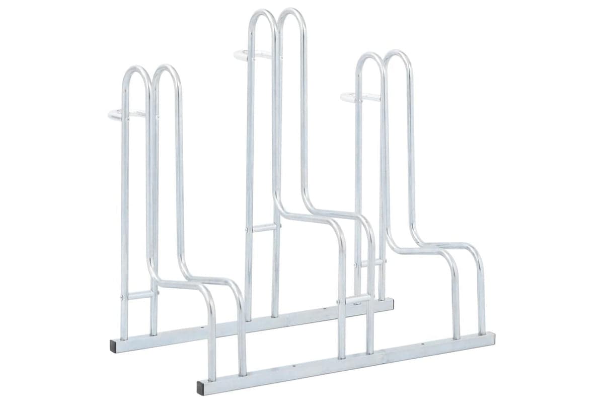 Vidaxl Bicycle Stand For 3 Bikes Floor Freestanding Galvanised Steel
