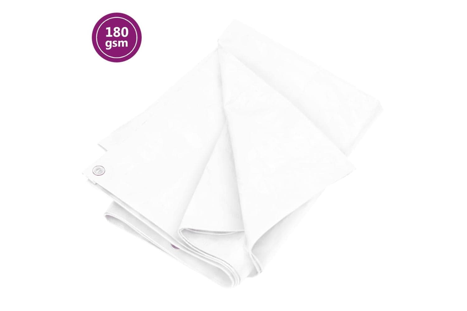 Vidaxl 151591 Tarpaulin 8x10 M White Hdpe