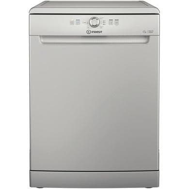 Refurbished Indesit 14 Place Freestanding Dishwasher, fast&clean, push&go, intensive program, eco, programme, Silver, E rated