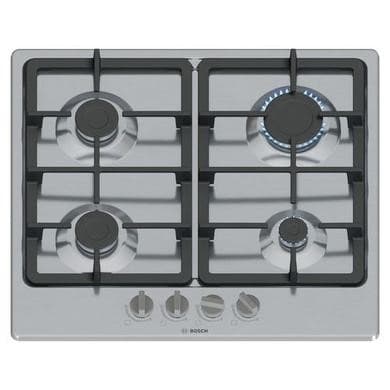 Refurbished Bosch PGP6B5K90 Series 4 60cm 4 Burner Gas Hob - Stainless Steel