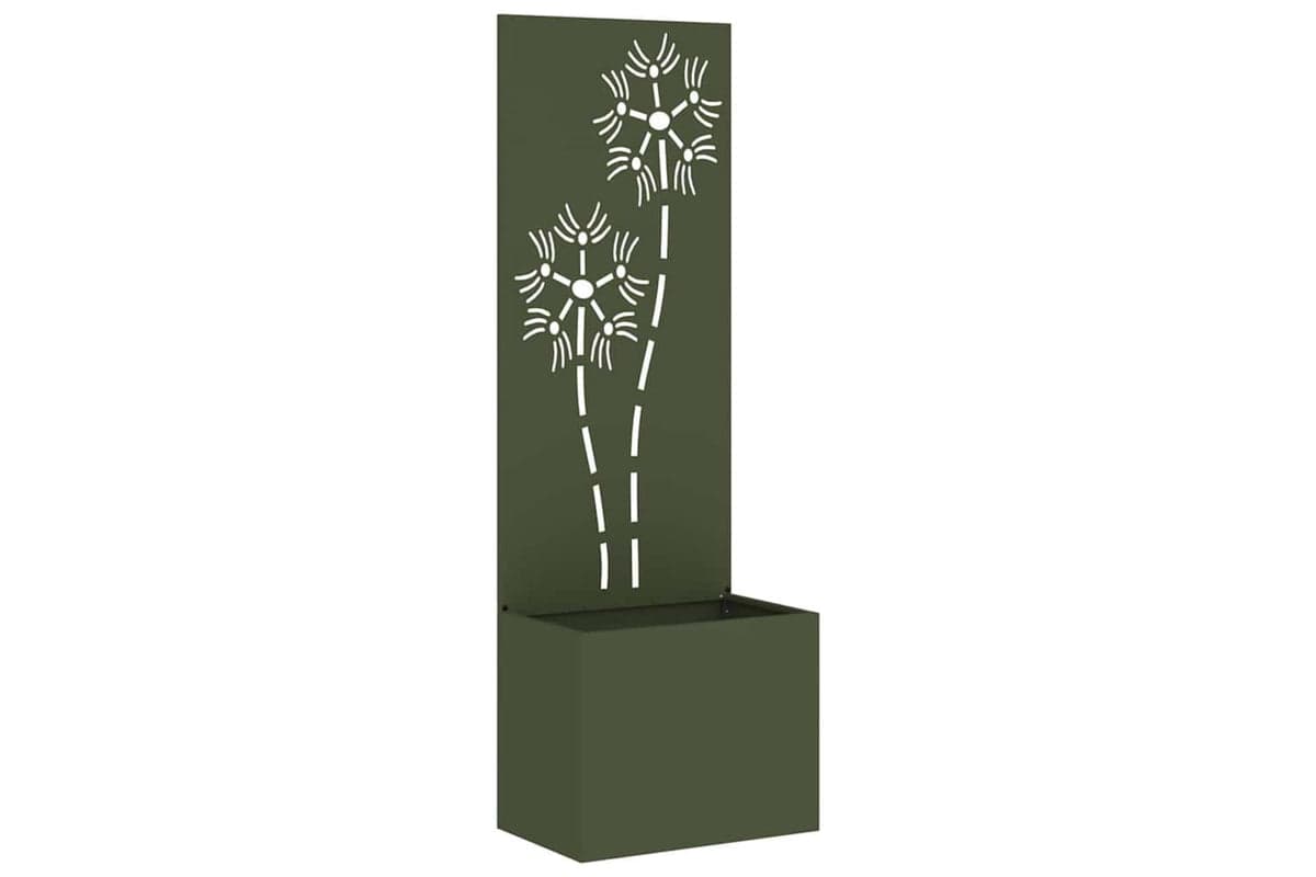 Garden Privacy Screen Olive Green 50 X 140 Cm Cold-rolled Steel