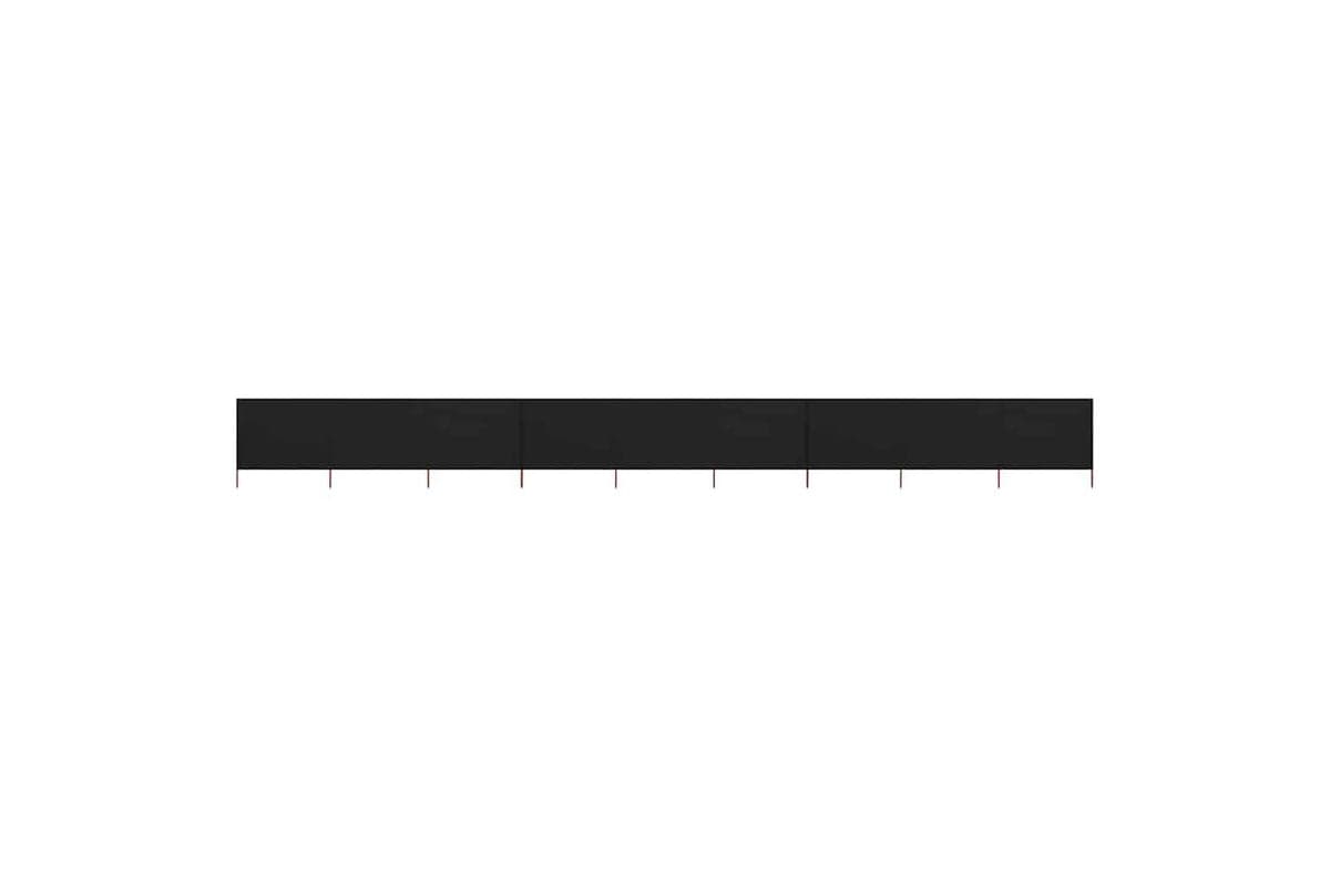 vidaXL 47202 9-panel Wind Screen Fabric 1200x160cm Black